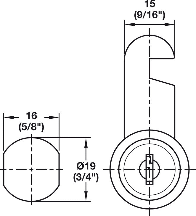 Offset Cam, Keyed Cabinet Locks - SC Series