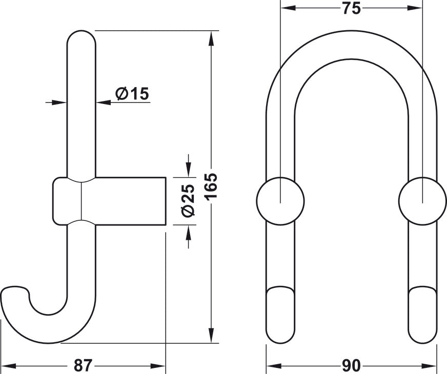 Furniture glide, round, for press fitting Ø 17 mm