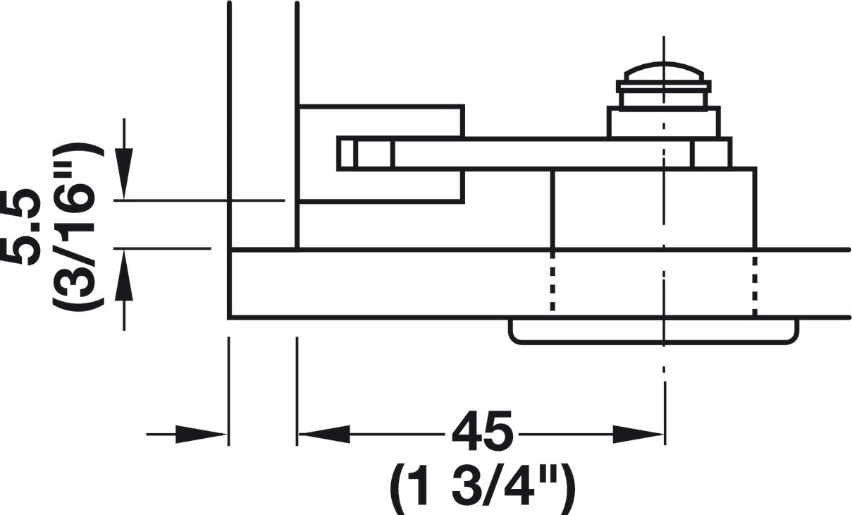 Glass Door Cam Lock, for Single Doors