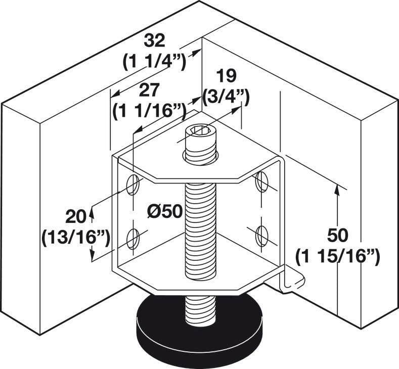 Base Leveler, with Corner Support