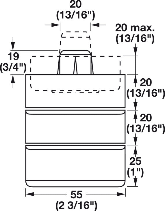 Furniture Foot, Two-Piece