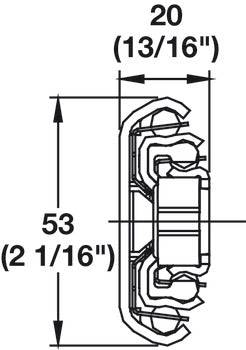 Accuride 3634EC Easy Close Heavy Duty Side/Bottom Mounted Slide, 1" Overtravel, 150 lbs Weight Capacity