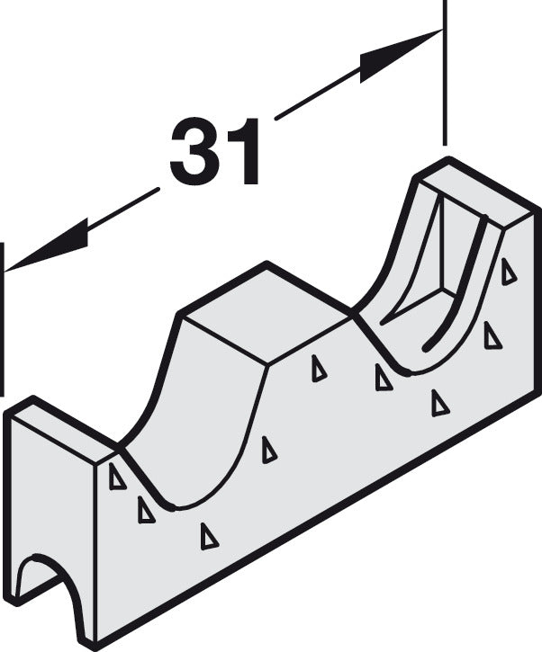 Glide, for press fitting into groove