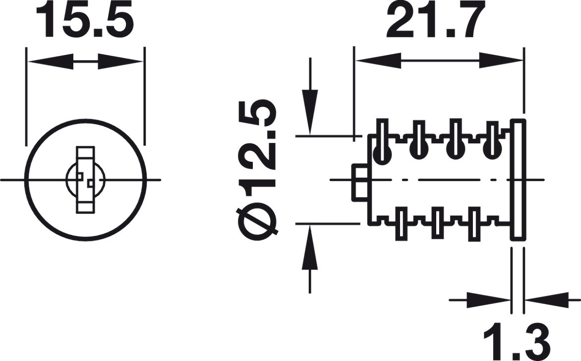 Plate-Cylinder Removable Core, Keyed Different, Symo 3000