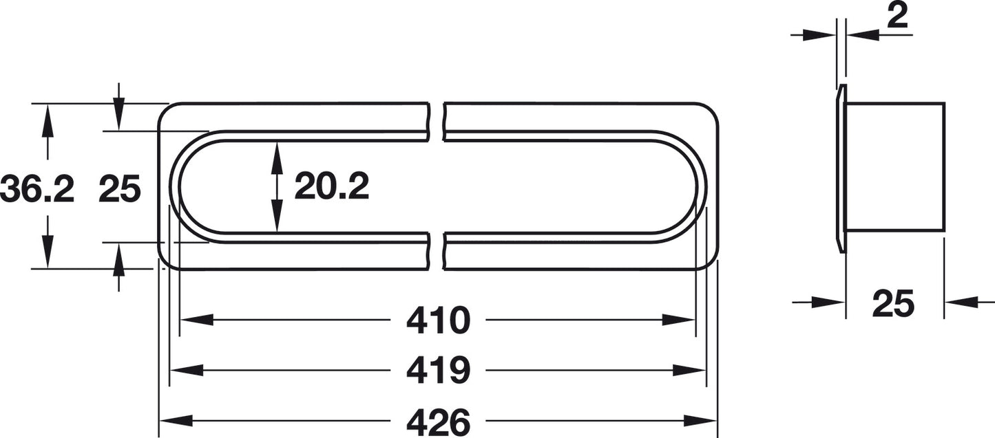 Paper Guide, 426 x 36 mm
