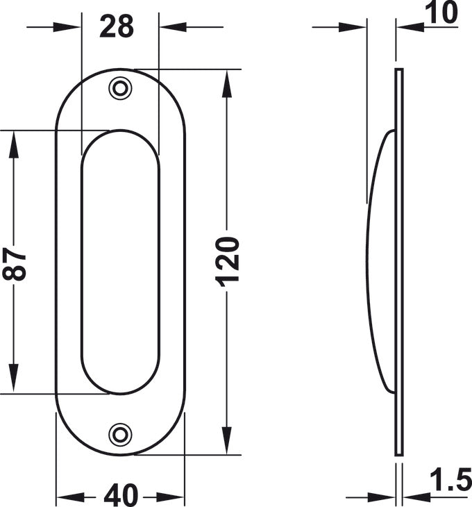 Flush Pull, FSB, model 4212