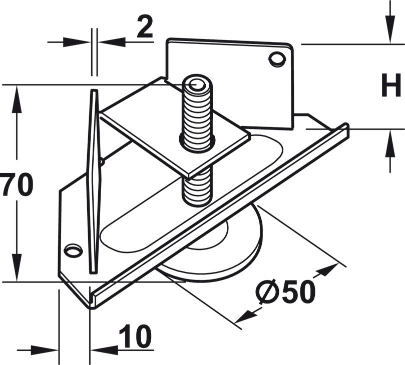 Base Leveler, with Corner Support