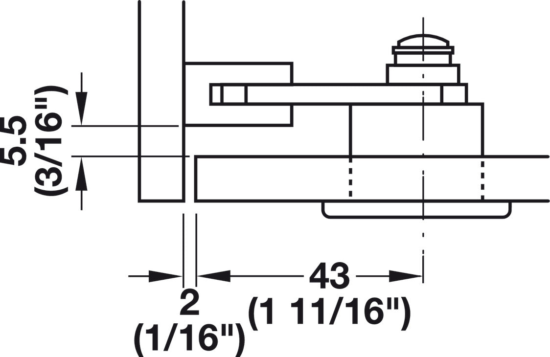 Glass Door Cam Lock, for Single Doors