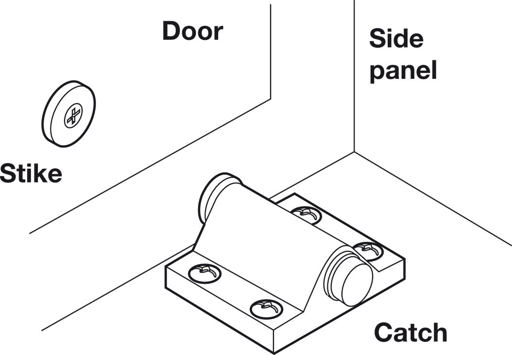 Strike Plate, for Magnetic Pressure Catches