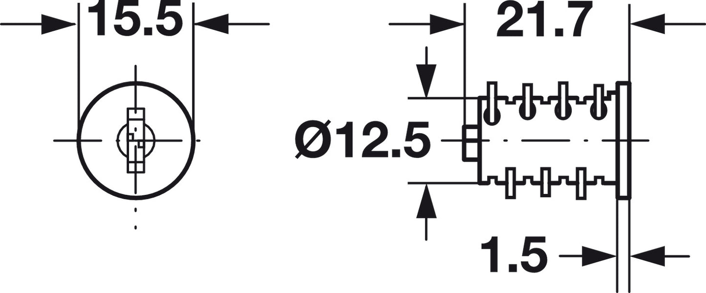 Plate-Cylinder Removable Core, Keyed Different, Symo 3000