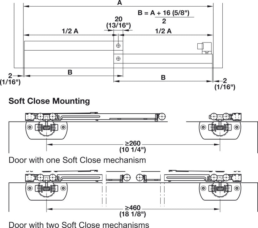 Sliding Door Hardware, Hawa Clipo 16 IF, set