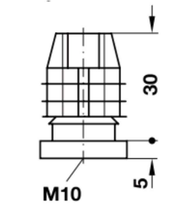 Glide, for Press-Fitting into Square Tubes