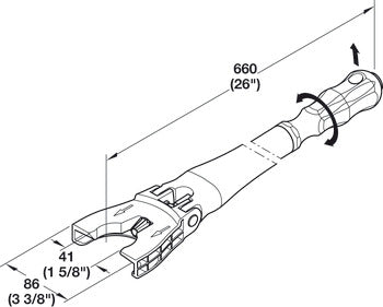 Adjusting Tool, for HÃ¤fele AXILOâ„¢ 78 plinth system
