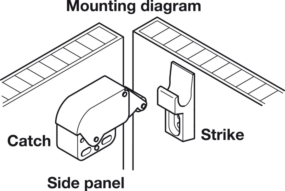 Mini-Latch Automatic Spring Catch, For Mini-Latch spring catch