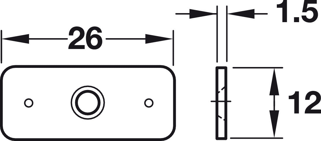 Strike Plate, for Magnetic Pressure Catches