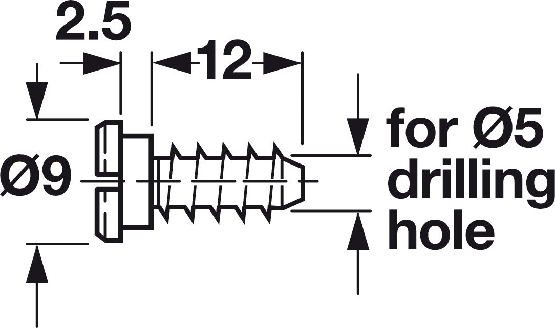 Special Collared Screw, for Topfix Angle Bracket