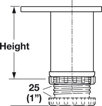Adjustable Foot, Ø51 mm