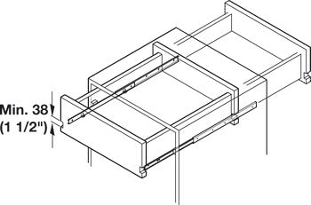 Accuride 2002 Two-Way Side Mounted Travel Slide, 3/4" Extension, 50 lbs Weight Capacity