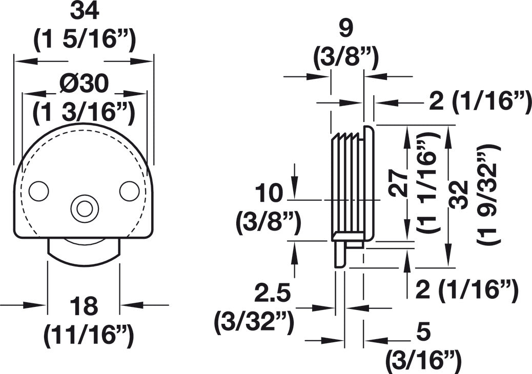 Lower Guide, with Double Bearing Mounted Axle