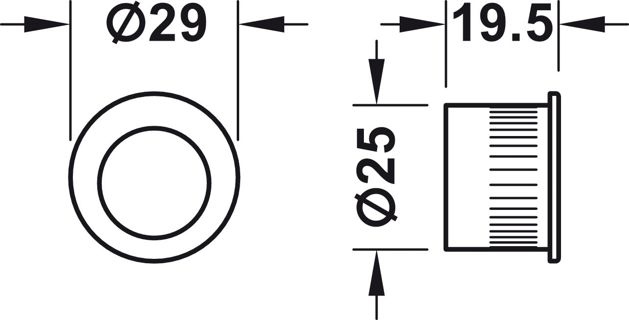 Mortise Locks, Round, Backset A= 50 mm (1 31/32")
