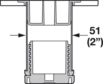 Adjustable Foot, Ø51 mm