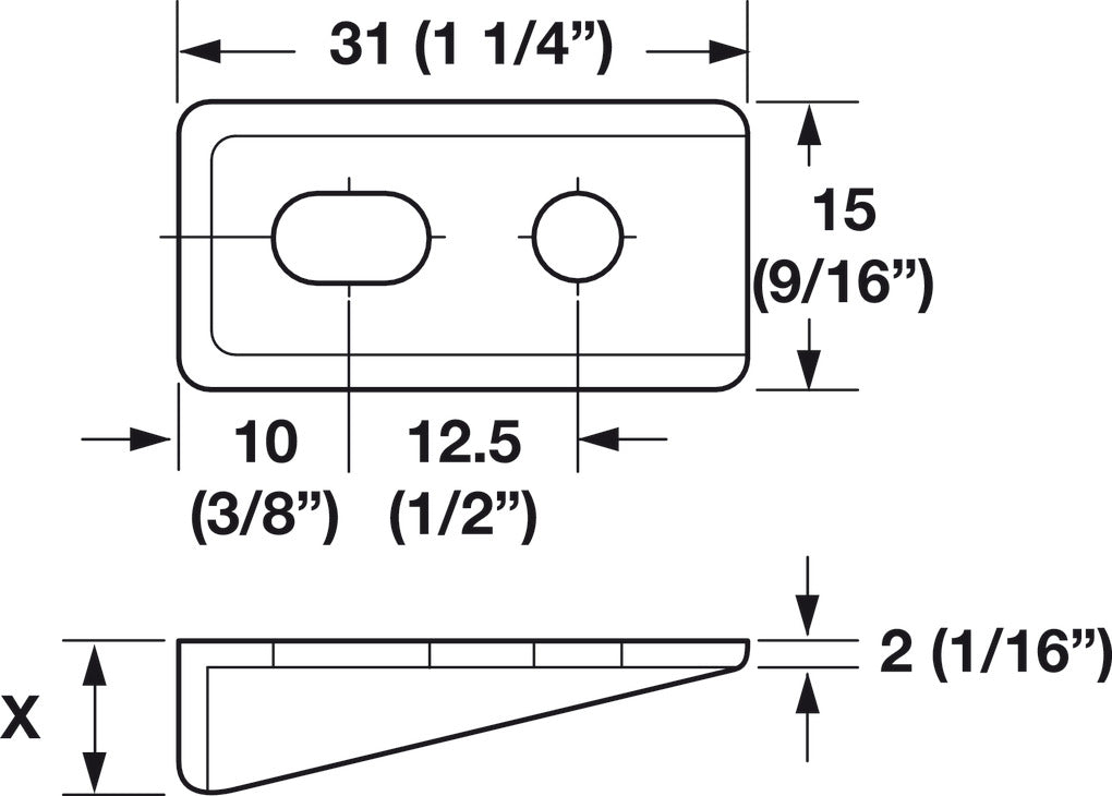 Drawer Locking Wedge, for Central Locking System