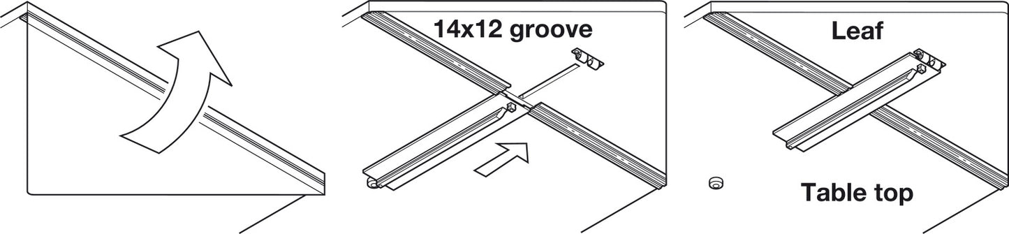 Drop Leaf Table Fitting Set, TKB, table extension fittings