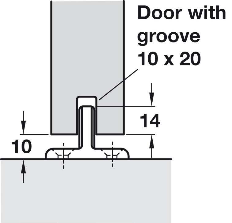 Sliding Door Hardware, HAWA Junior 80/B, set