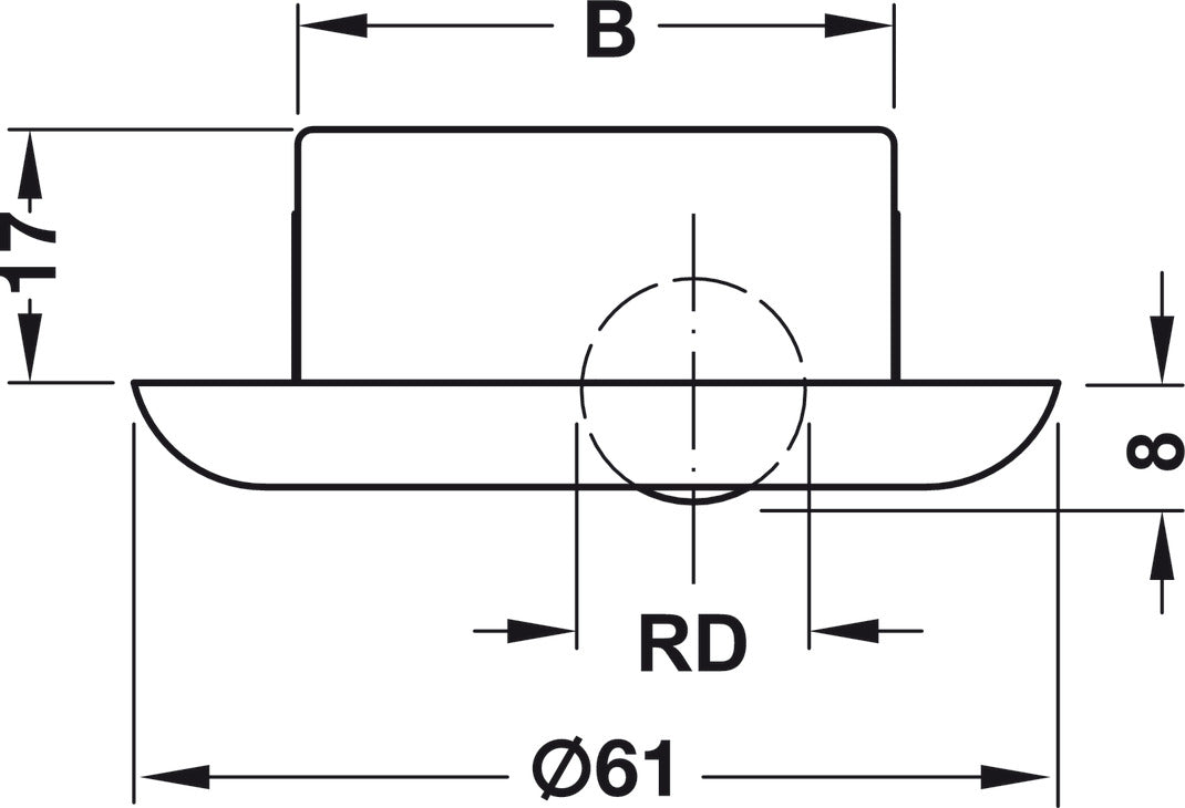 Roller-Mini Caster, Glide/Swivel, Load-Bearing Capacity 110 lbs.