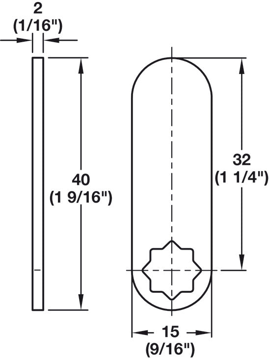 Locking Cam, Cranked, for Symo Cam Lock