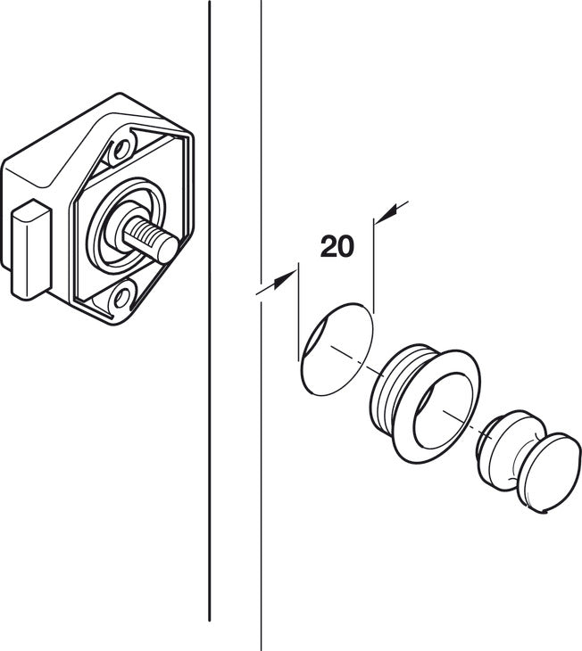 Rosette, for Push-Button Lock Knob