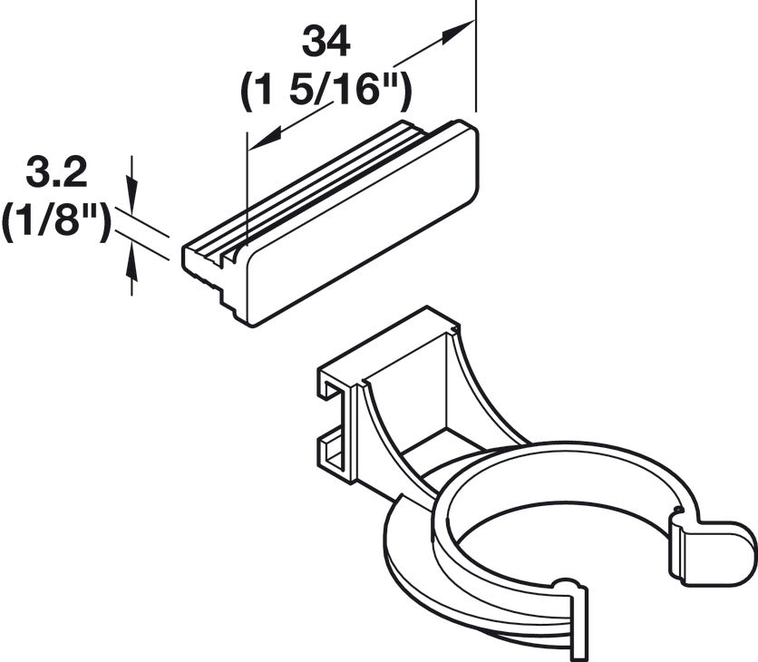 Plinth Panel Clip, also suitable for HÃ¤fele AXILOâ„¢ 78 plinth system