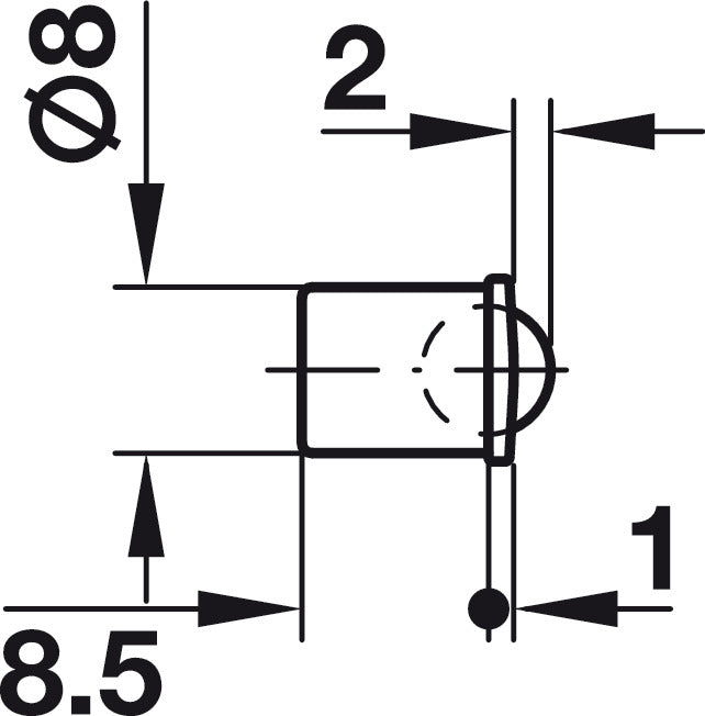 Ball Catch, with Strike, Press-Fit