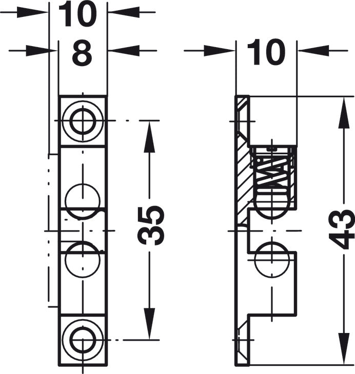Twin Ball Catch, Brass