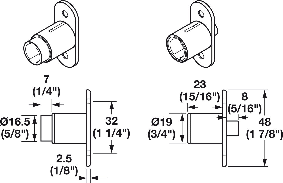 Push-Button Lock, for all Cores