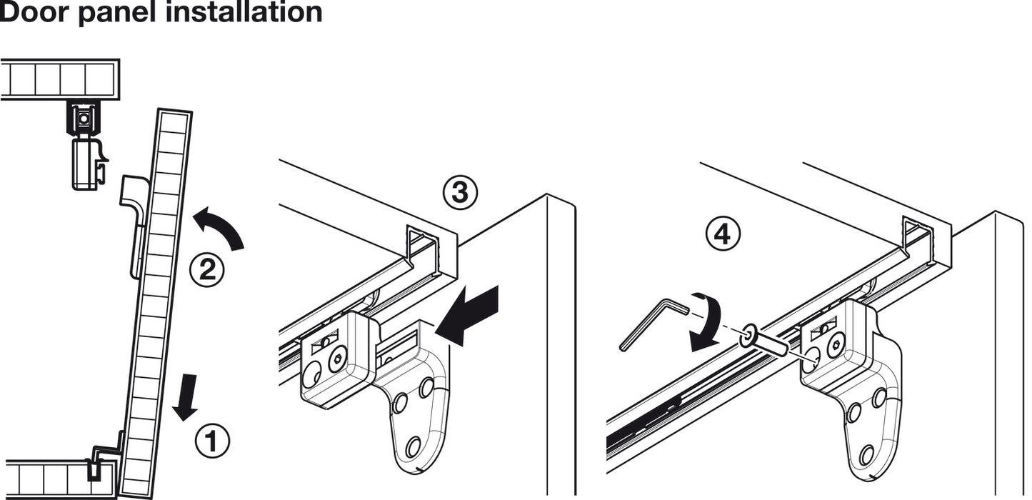 Sliding Door Hardware, Slido F-Line21 20A, set
