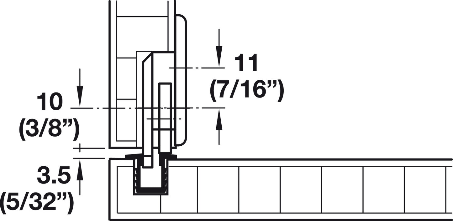 Lower Roller, with height adjustment ± 1 mm