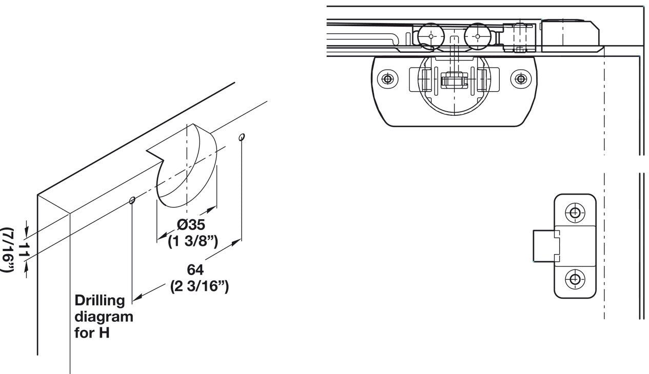 Sliding Door Hardware, Hawa Clipo 16 IF, set