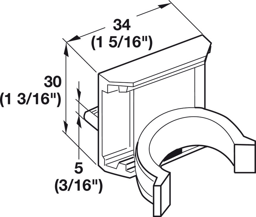 Panel Clip, for Base Cabinet Levelers