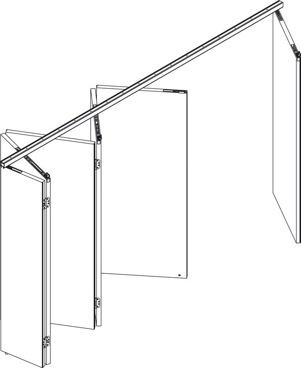 Folding Wall Fitting, HAWA Centerfold 80 H