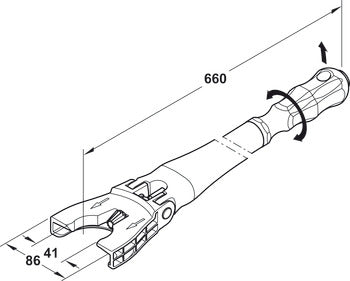 Adjusting Tool, for HÃ¤fele AXILOâ„¢ 78 plinth system