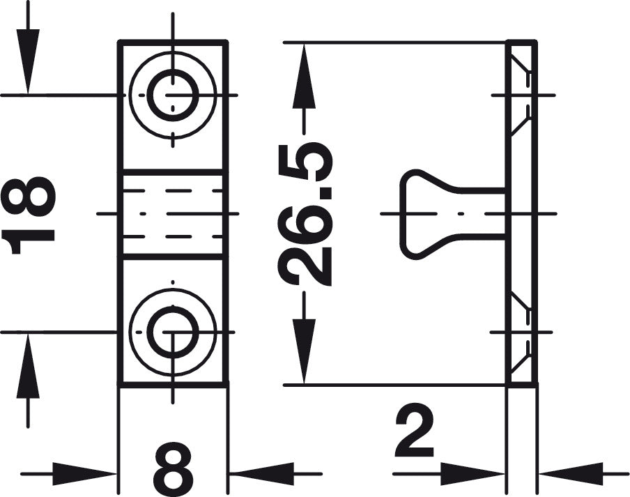 Twin Ball Catch, Brass