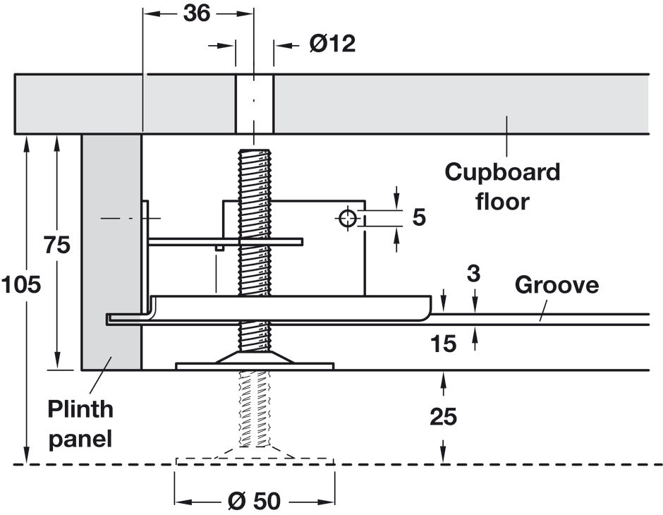 Base Leveler, with Corner Supporting Bracket