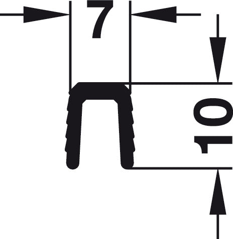 Single Guide Track, Bottom, with harpoon-type flange
