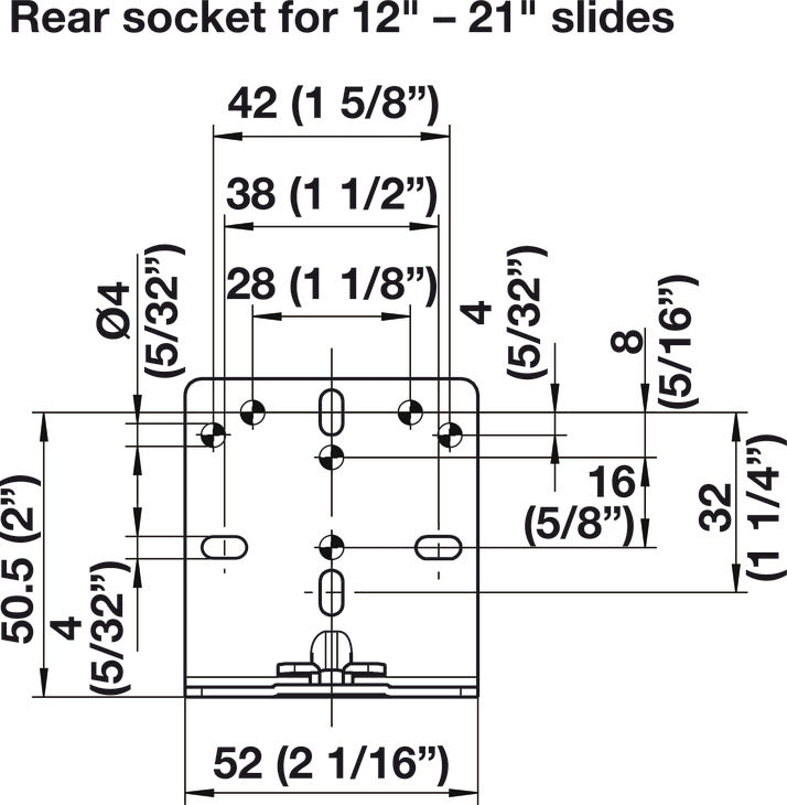 Grass Dynapro 16 Full Extension Slide, 100 lbs.
