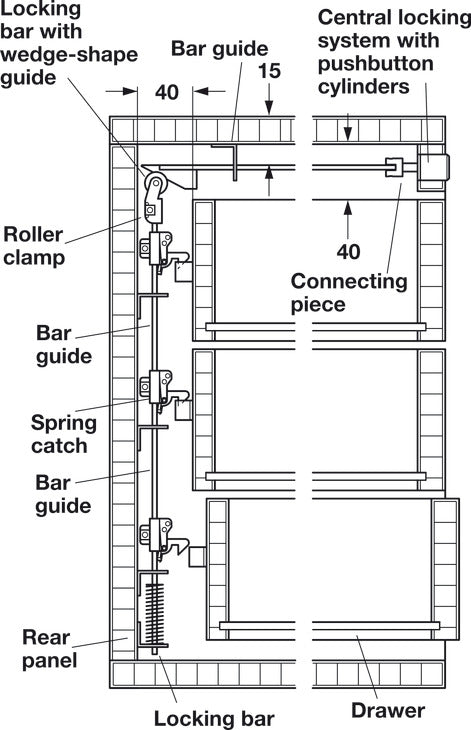 Drawer Component, for Spring Catch