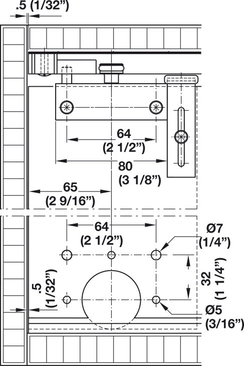 Sliding Door Hardware, Slido F-Line15 55A, set