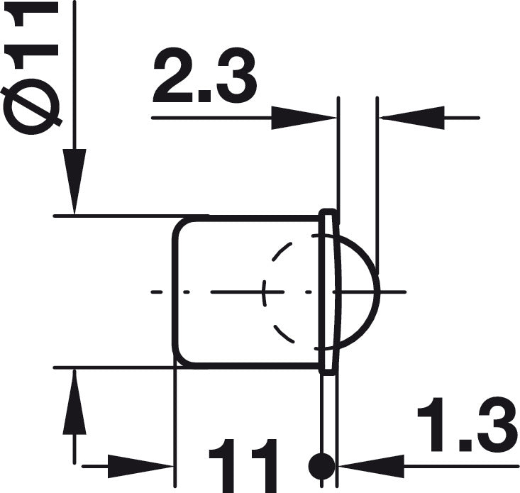 Ball Catch, with Strike, Press-Fit