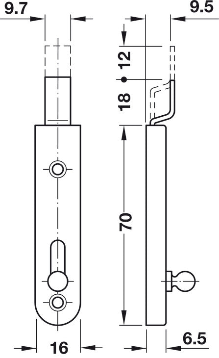 Furniture Bolt, Threaded