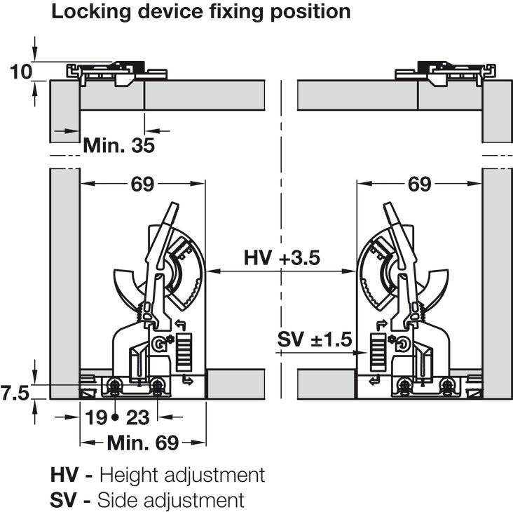 Front Locking Device, 2-D, Dynapro